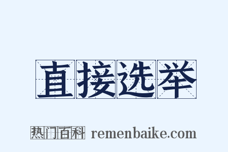 直接选举是什么意思的图片